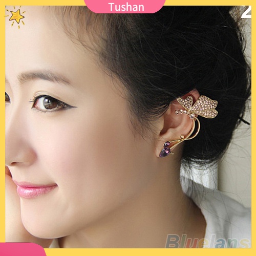 Hoa tai hình bướm đính đá lấp lánh thanh lịch cho nữ