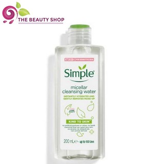 Nước tẩy trang kiềm dầu Simple Micellar Cleansing Water 200ml