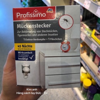 Bộ tinh dầu cắm điện đuổi muỗi profissimo nội địa đức