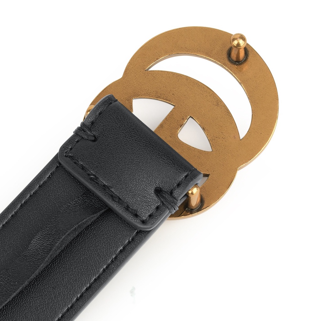 Thắt lưng da màu sáng đơn giản thời trang Hàn Quốc cho nữ