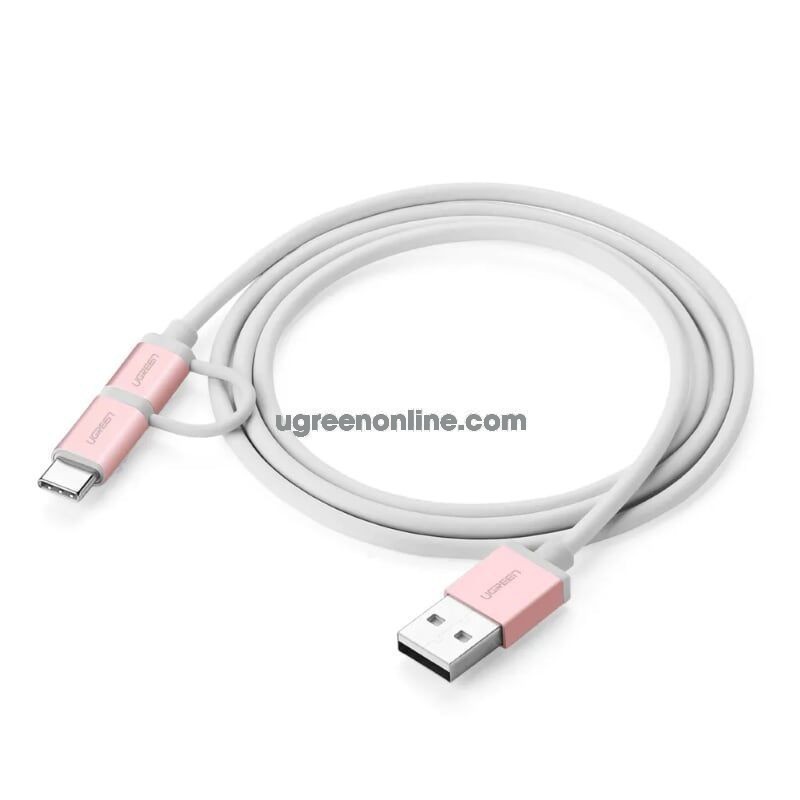 Cáp Sạc Điện Thoại 2 Trong 1 Micro USB và Type C Ugreen 30541