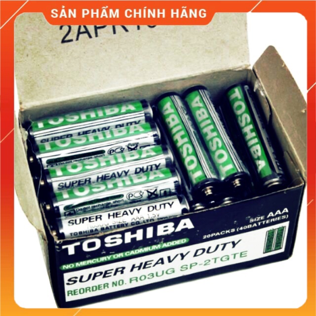 Set 2 viên pin Toshiba 3A, Cặp pin AAA