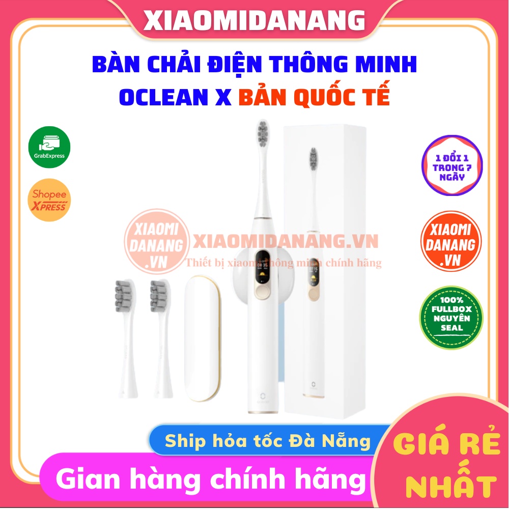 Bàn Chải Điện Thông Minh Xiaomi Oclean X Bản Quốc Tế✅ Màn Hình Led Cảm Ứng Chống Nước IPX7✅ Kết Nối App✅Chính Hãng