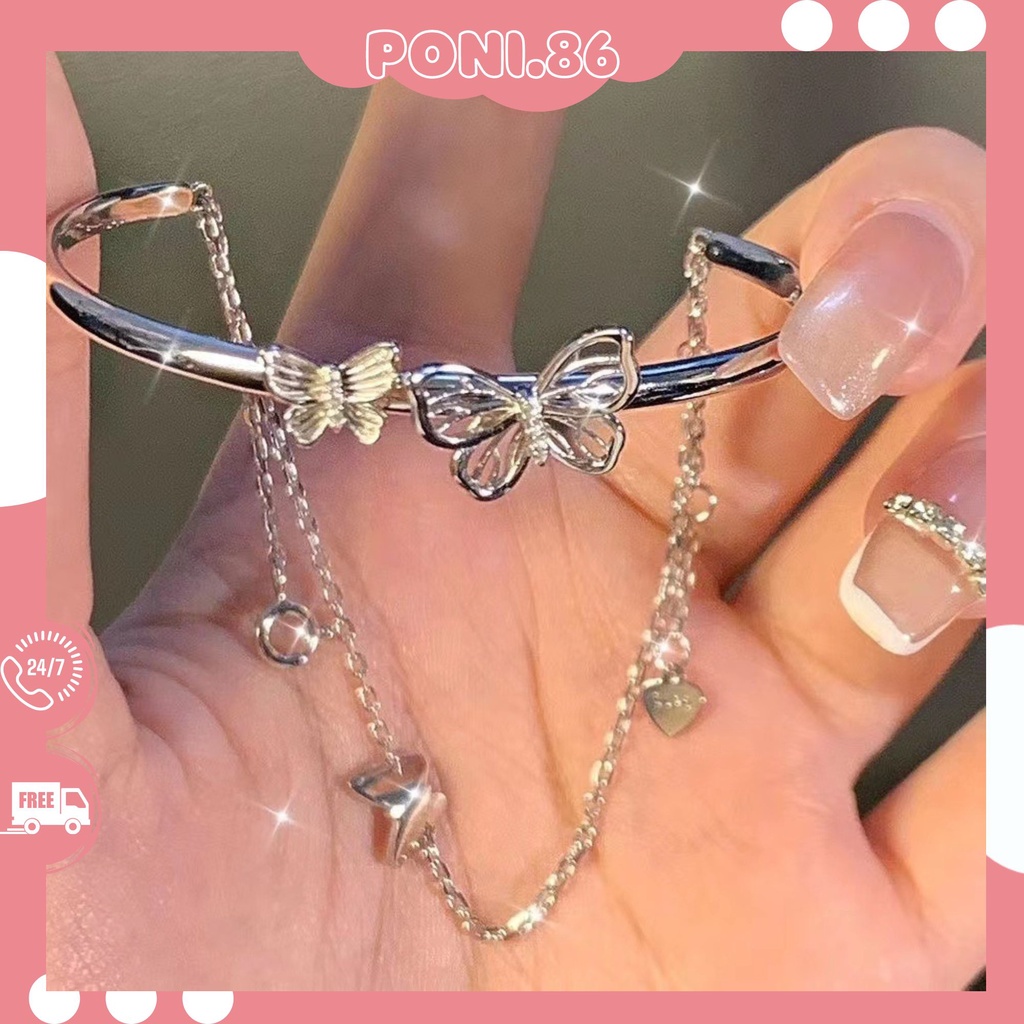 Lắc tay Titan không gỉ sét 2 lớp sang chảnh