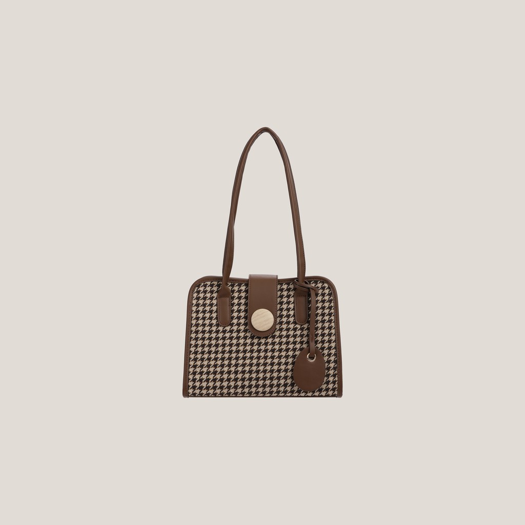 Túi Đeo Vai Nữ HURFSTUDIO Chất Liệu Vải Len Với Họa Tiết Houndstooth Cổ Điển Mang Phong Cách Retro Quý Phái - 2588