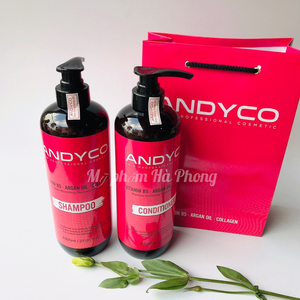 Dầu Gội Andyco Dầu Xả Andyco Siêu Phục Hồi Dưỡng Sâu Ngừa Gầu Ngứa, Hương Nước Hoa Thơm Lâu (cặp 800ml)