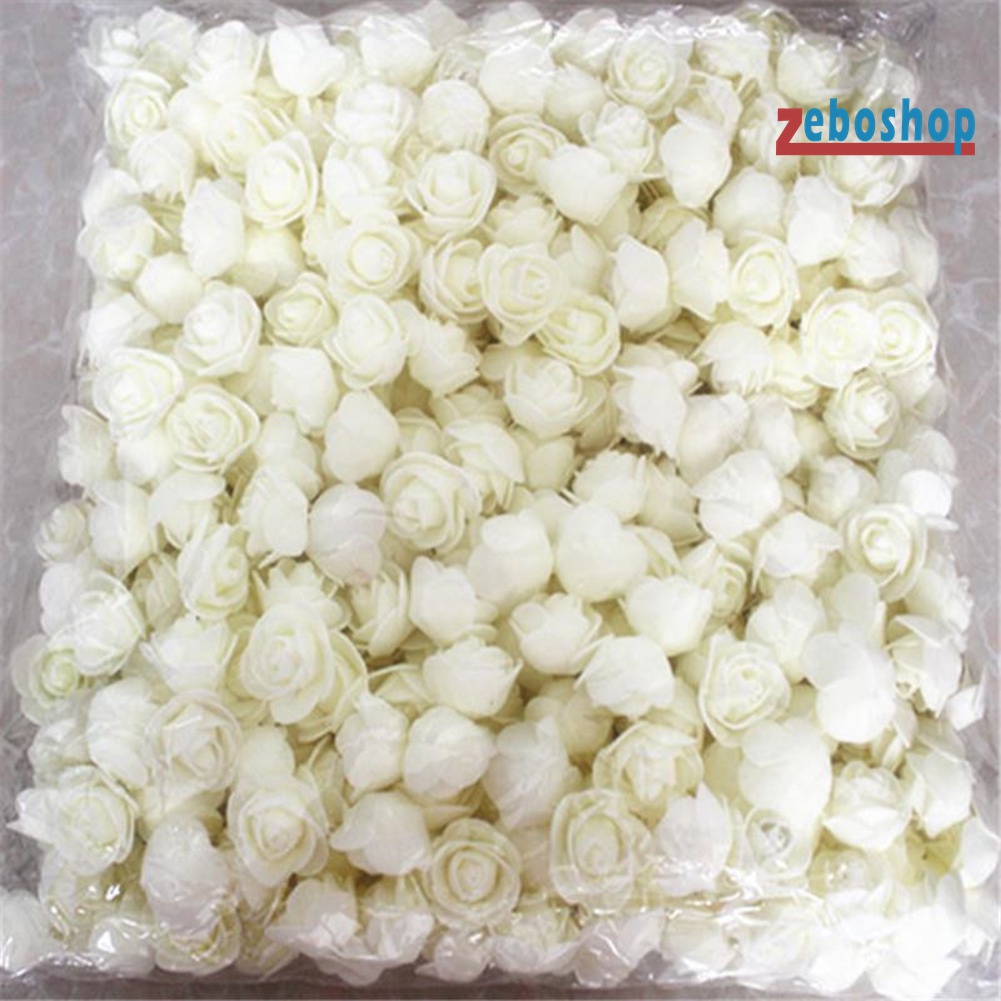 Set 500 Bông Hoa Hồng Giả Bằng Xốp PE Dành Cho Trang Trí Nhà Búp Bê / Tiệc Cưới DIY