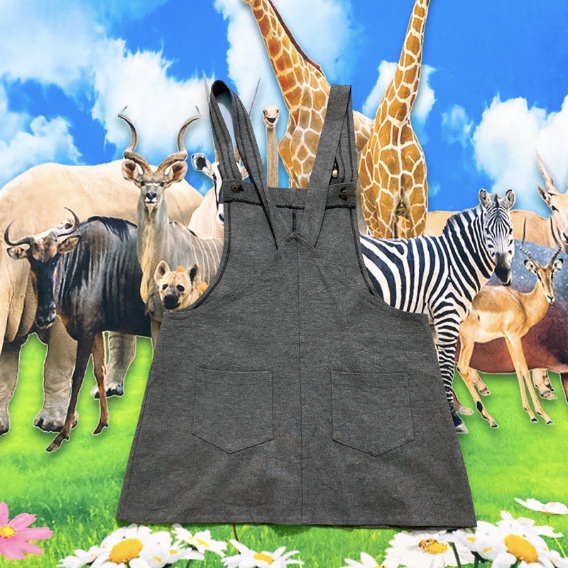 Size M đầm yếm thun umi ngắn màu xám ghi | BigBuy360 - bigbuy360.vn