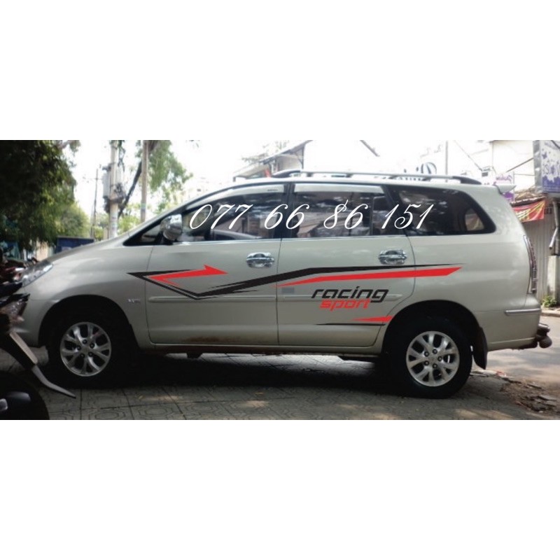 Tem Dán Sườn Xe Innova.Cho tất cả dòng xe 7 chỗ