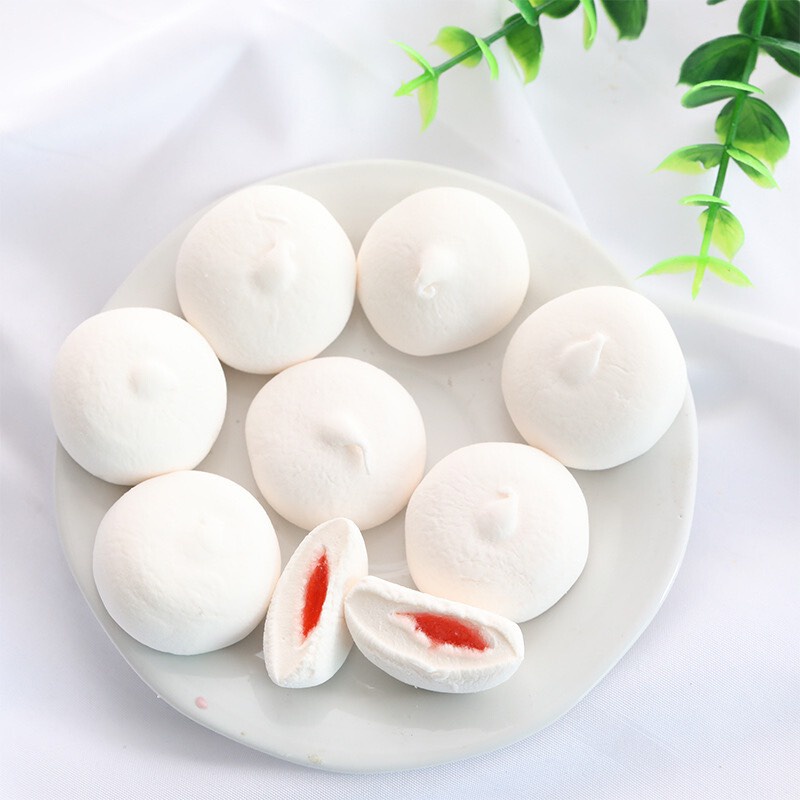 Kẹo xốp bông gòn marshmallow nhân dâu Merry Christmas 60g, đồ ăn vặt noel ngon rẻ