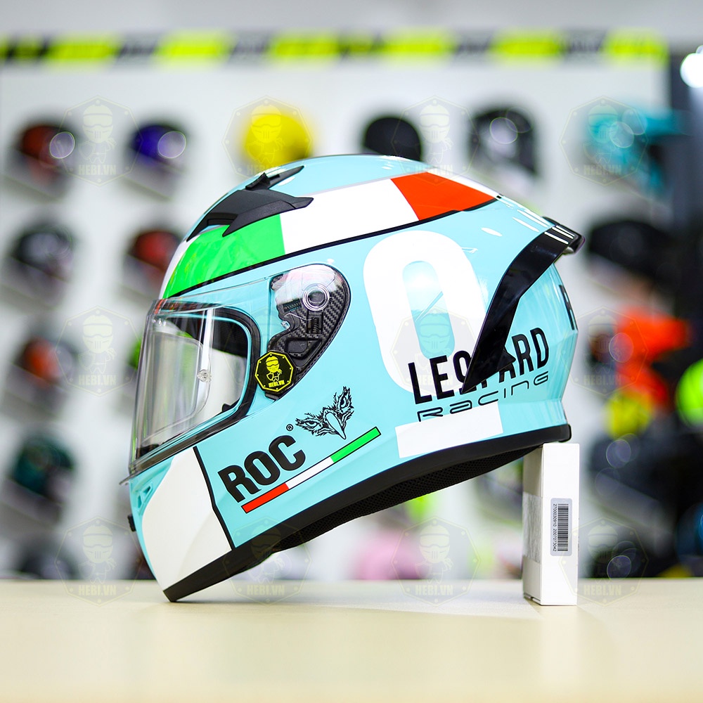 Mũ Fullface ROC 01 Leopard Xanh Ngọc