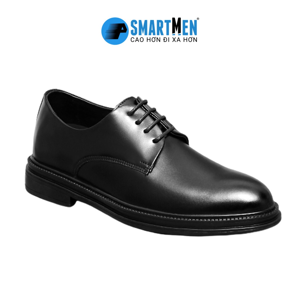 Giày tây công sở SMARTMEN tăng chiều cao GD-420 Đen