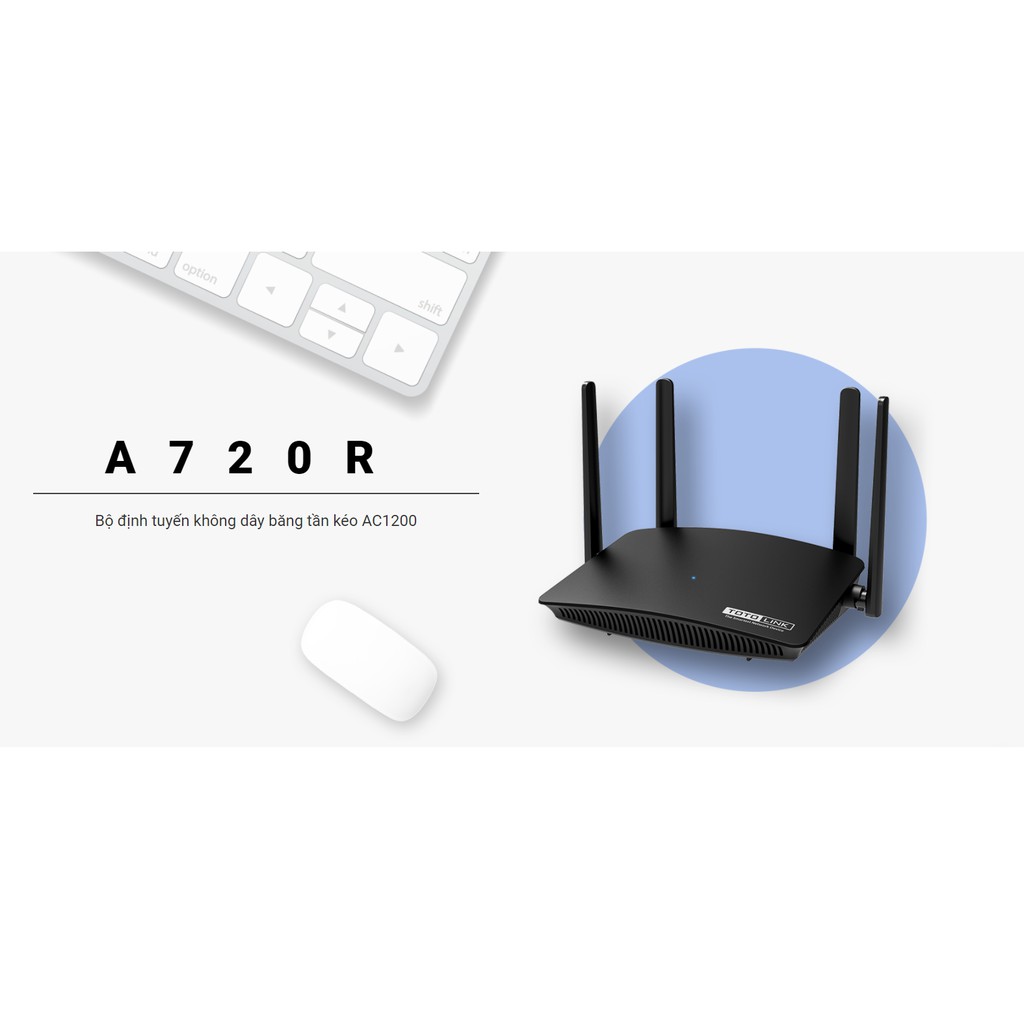 Router Wifi Băng Tần Kép AC1200 TOTOLINK A720R - Hãng Phân Phối Chính Thức | WebRaoVat - webraovat.net.vn