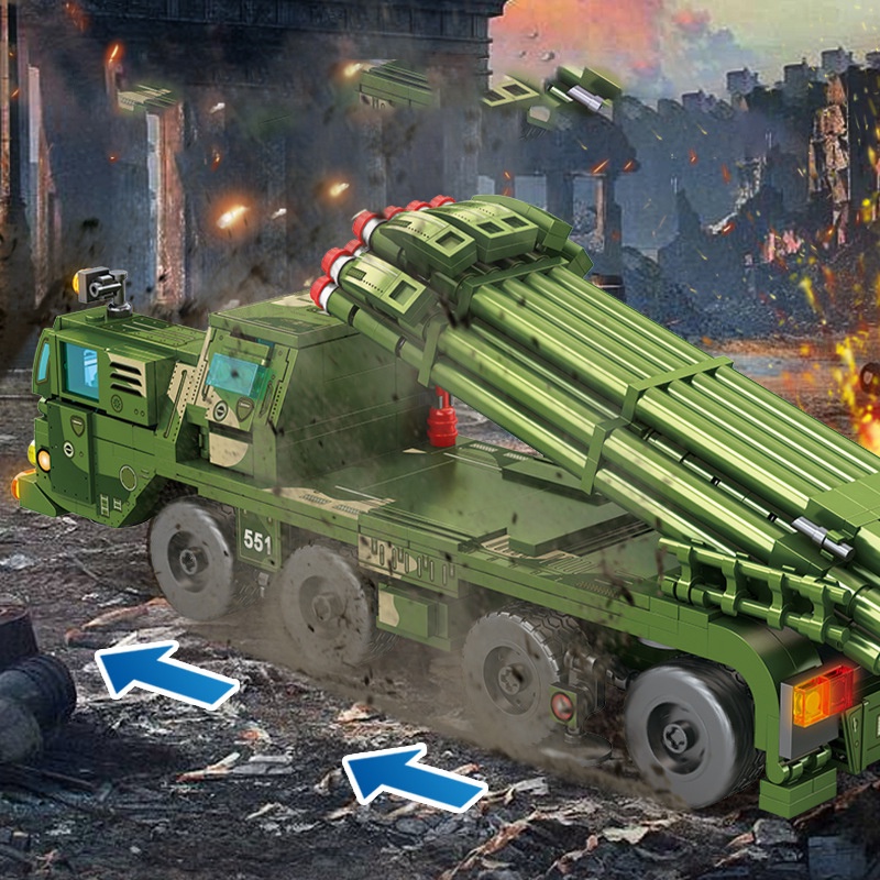 Đồ chơi Lắp ráp Xe quân sự Bazooka, Sembo Block 207204 Main battle, Xếp hình thông minh, Mô hình quân sự