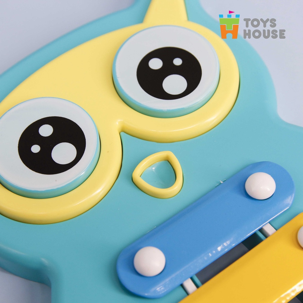 Đàn đồ chơi cho bé Bộ đàn gõ Xylophone hình cú mèo đáng yêu Toyshouse 6 Phím 2 dùi