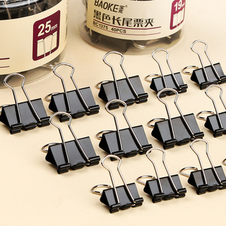 Set 40/48 kẹp giấy tờ tài liệu đuôi dài màu đen kích thước lớn tiện lợi