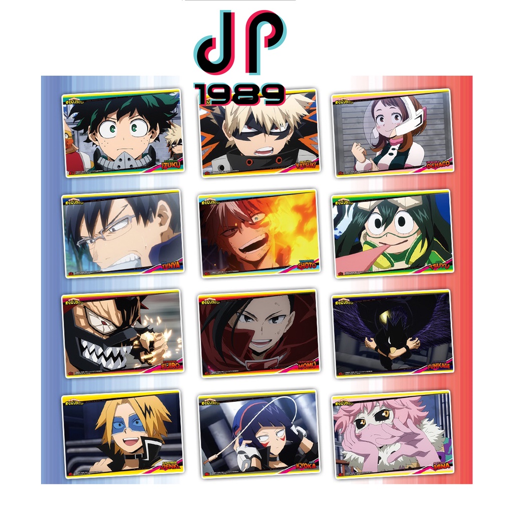 Poster Visual My Hero Academia Nhựa Trong Chính Hãng BANDAI