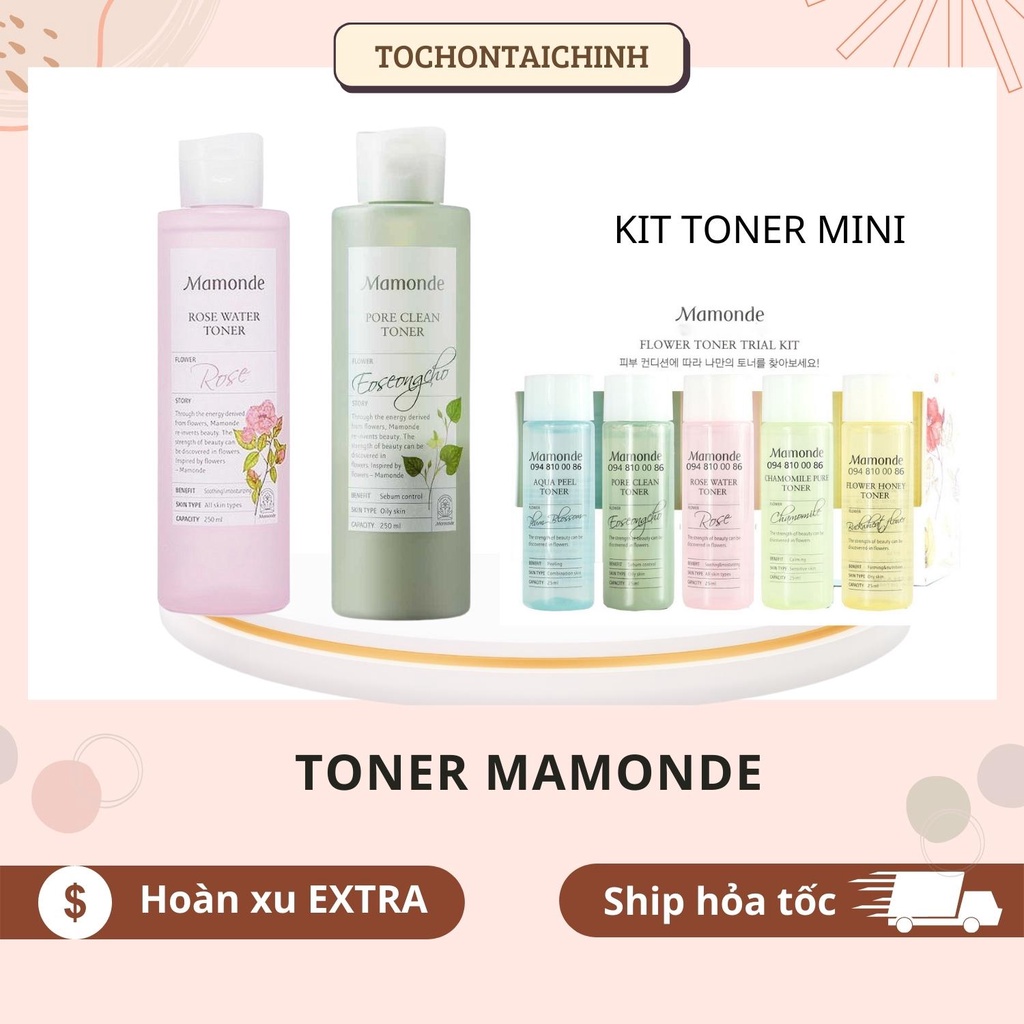 Toner Mamonde : Hoa hồng / Diếp cá