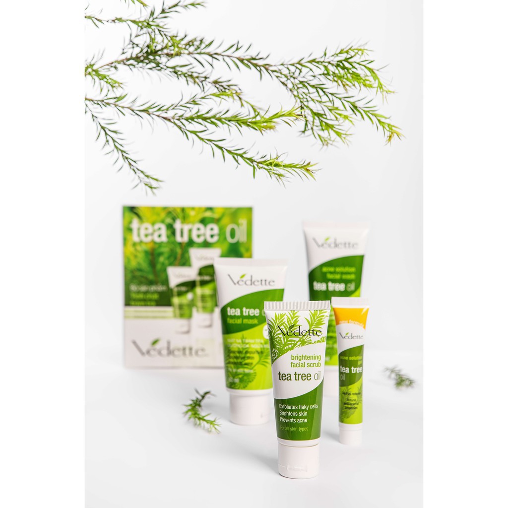 🥝 MẶT NẠ ĐẤT SÉT TRÀM TRÀ TEE TREA OIL 80ml VEDETTE