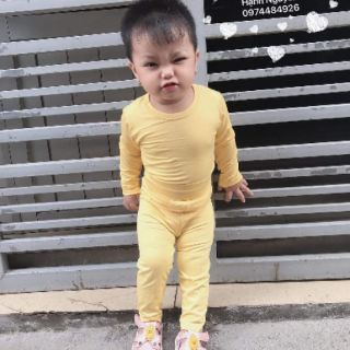 Combo 5 bộ thun lạnh cạp cao cho bé