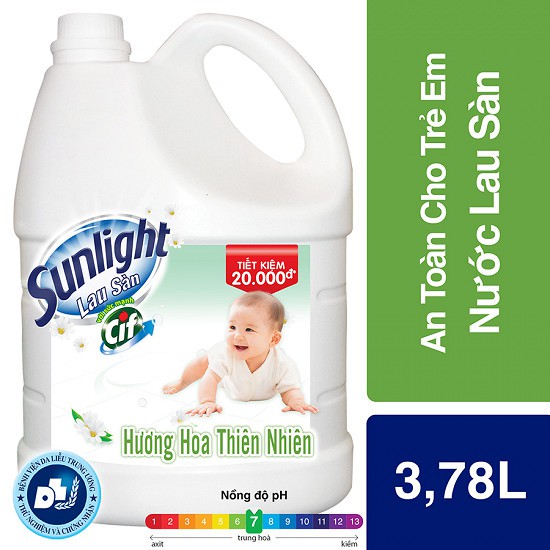 Nước lau sàn SUNLIGHT 3.78L