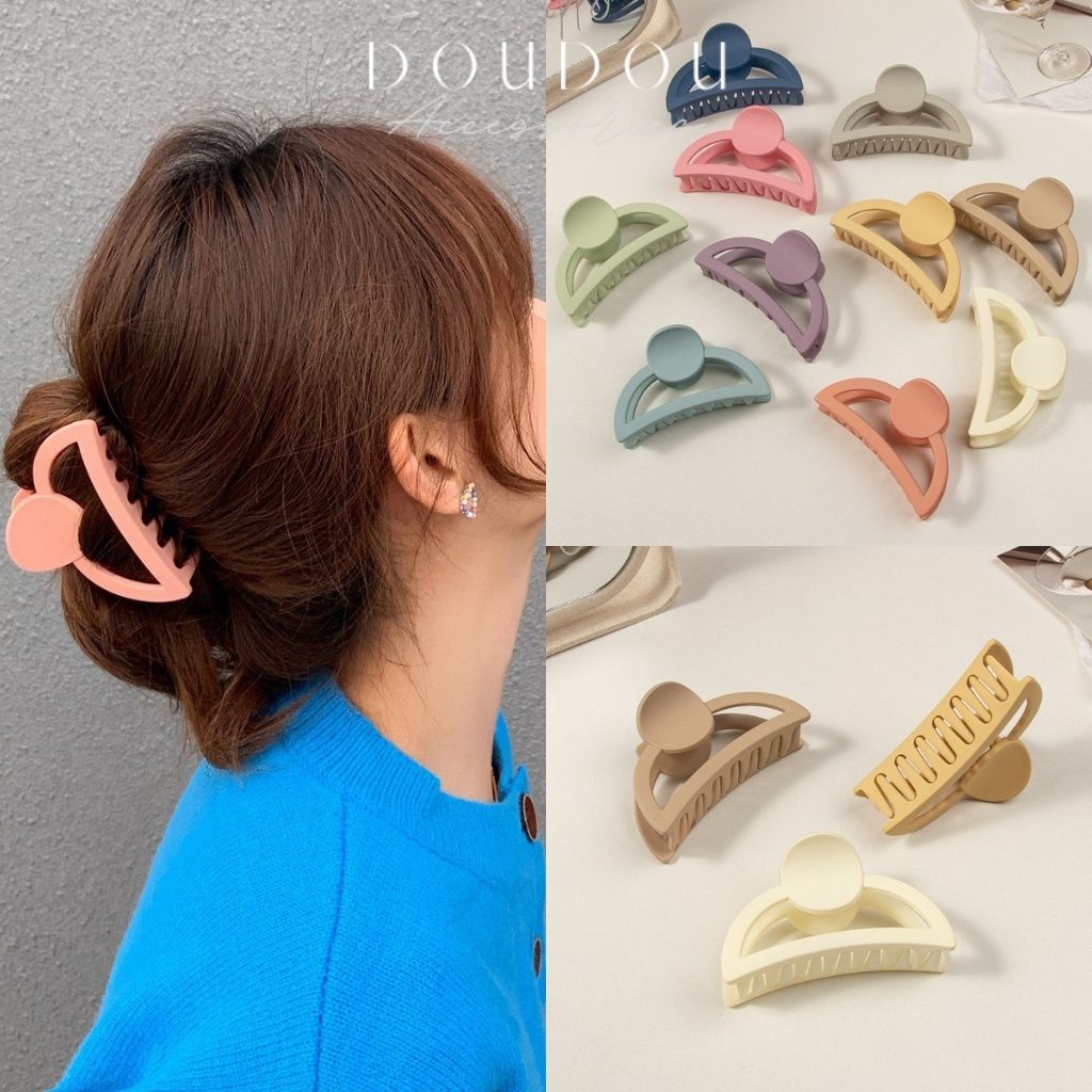 Kẹp tóc càng cua Hàn Quốc DOUDOU Cặp tóc càng cua tiểu thư gam màu kẹo ngọt xinh xắn đáng yêu ZJ026
