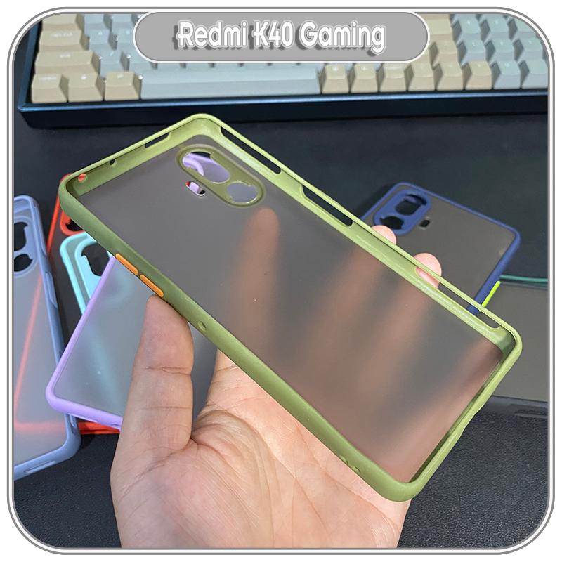 Ốp lưng cho Xiaomi K40 Gaming nhám viền màu che camera