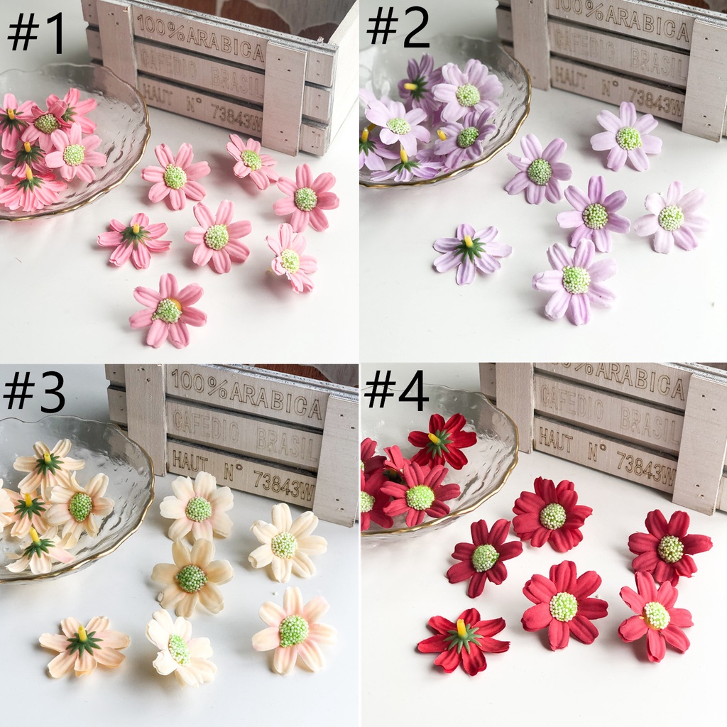 Bông hoa cúc giả dùng để trang trí tiệc đẹp mắt