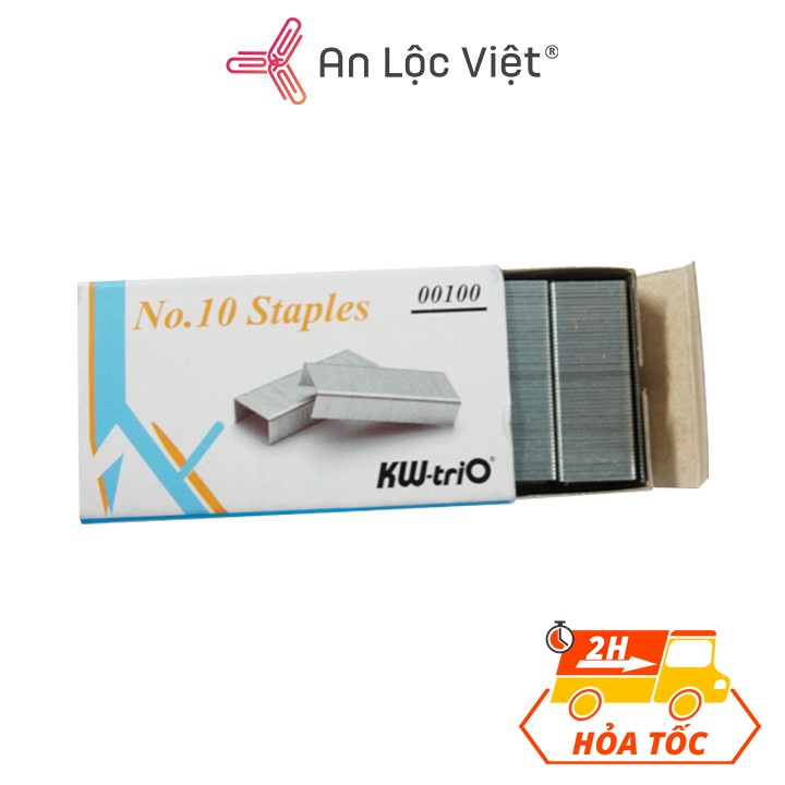 Set 5 hộp Kim bấm số 10 KW.TRIO, bấm tối đa 20 tờ mỗi lần chính hãng