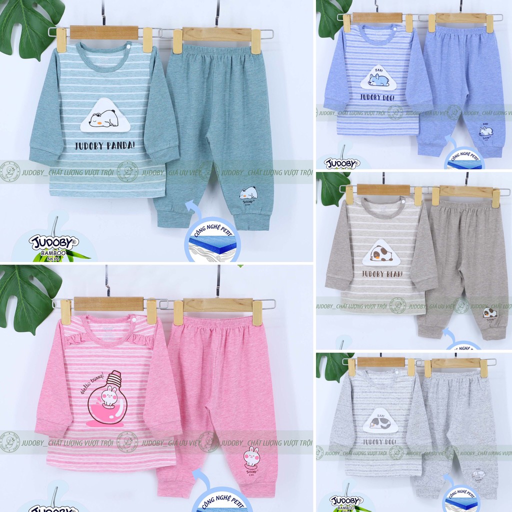 Bộ quần áo dài tay vai cài  jodoby (3-24m)