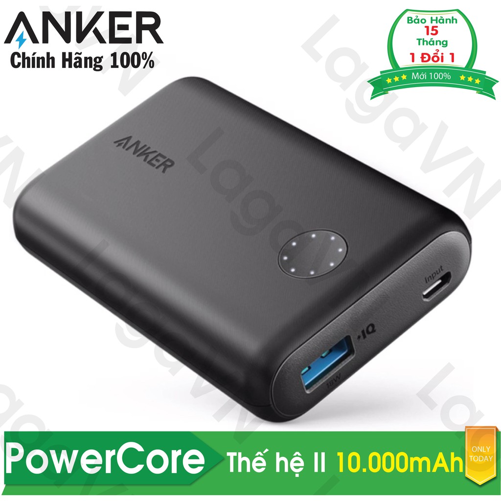 Pin sạc dự phòng ANKER PowerCore II 10000mAh - A1230 - Hãng phân phối chính thức