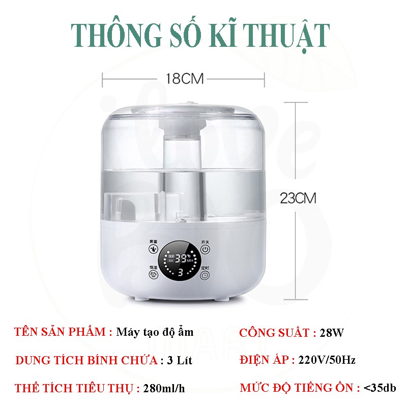 [ CÓ ĐIỀU KHIỂN ] - MÁY PHUN SƯƠNG, TẠO ĐỘ ẨM KHÔNG KHÍ, XÔNG HƠI MẶT – MÁY KHUẾCH TÁN TINH DẦU – BIO119
