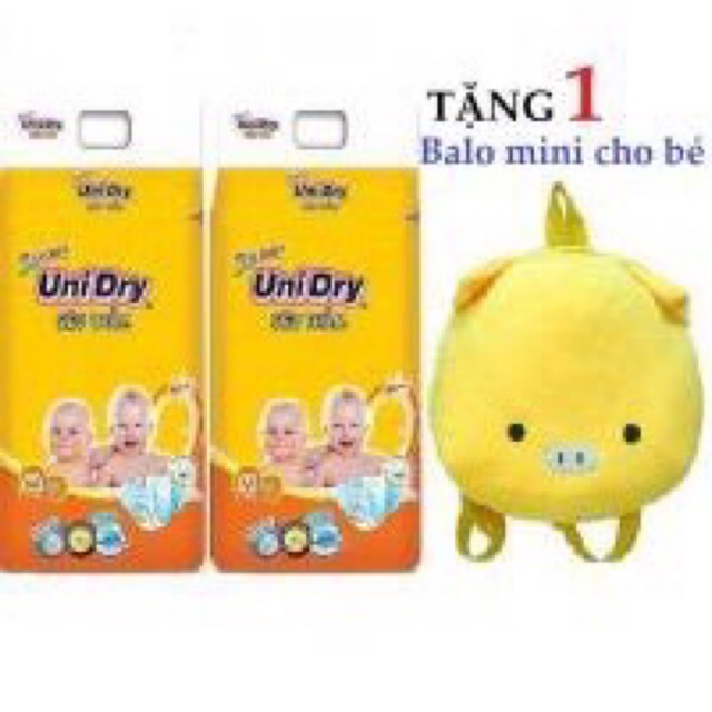 (Tặng Balo cho bé) Combo 2 tã Dán Unidry S46/M42/L38/XL34
