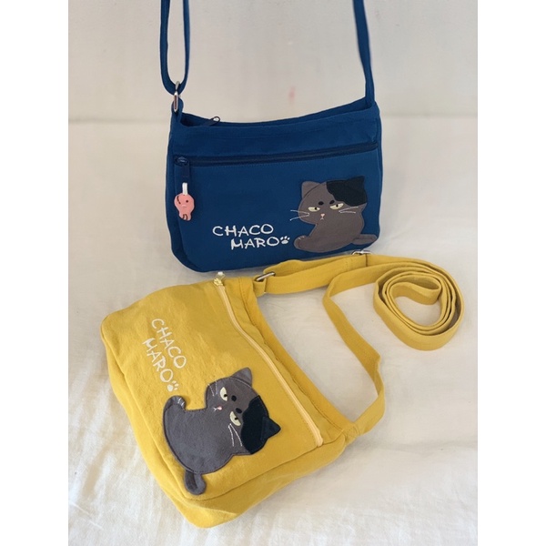 Túi đeo chéo mèo ngầu Hikosen Cara