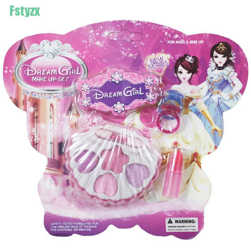 fstyzx 1Set Princess Pretty Shell Kids Girl Makeup Toy Cosmetics Eyeshadow Gift