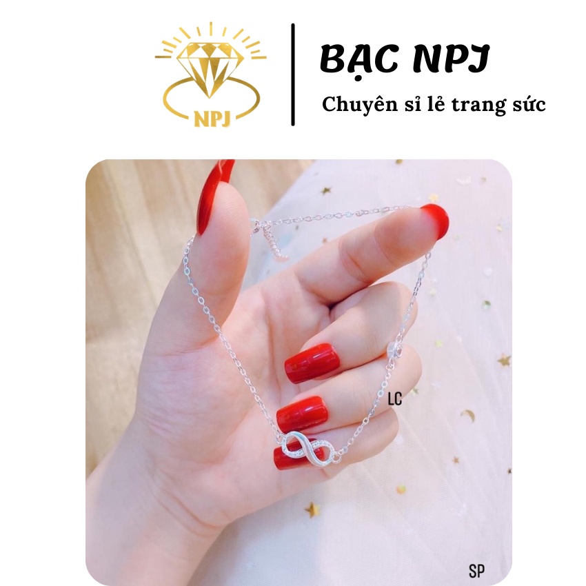 Lắc chân Vô Cực⚡ XINH XẮN⚡ LẮC chân nữ Bạc Ta- Bạc Npj