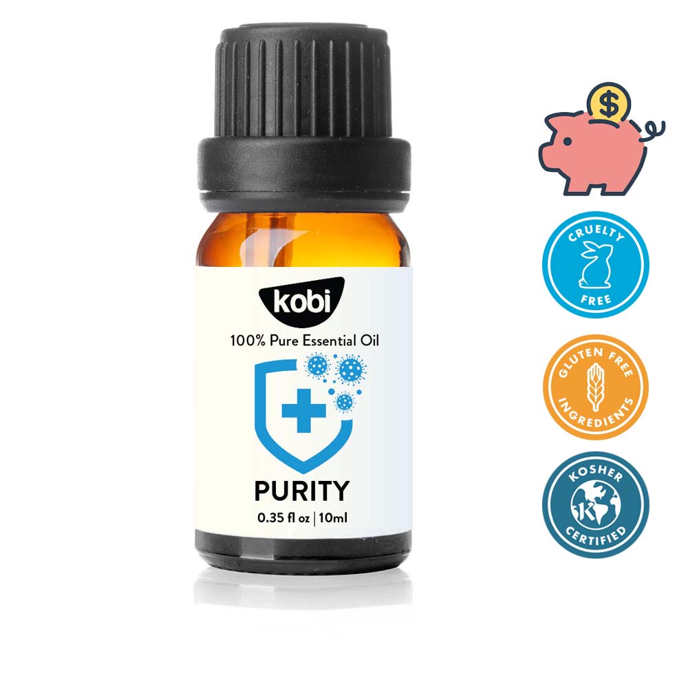 Tinh dầu Kobi Purify essential oil blend giúp lọc sạch không khí, đánh bay mùi hôi, ngăn ngừa nấm mốc -10ml