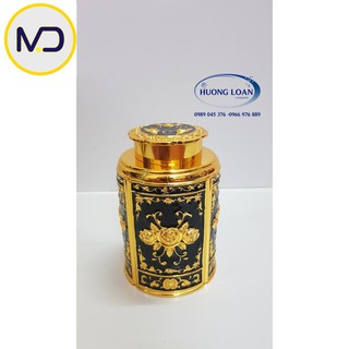 Lọ đựng chè - trà hoàng gia ( Hợp kim đồng - Thủ công)