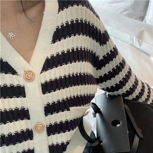 Áo Khoác Cardigan Dệt Kim Kẻ Sọc Thời Trang 2021 Cho Nữ | BigBuy360 - bigbuy360.vn