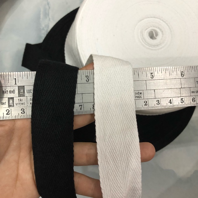 Dây đai cotton lót nón 3cm / viền nón 3cm