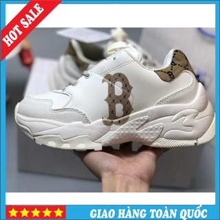Giày sneaker mlb 2021 b gót nhung, giày thể thao nam nữ full phụ kiện