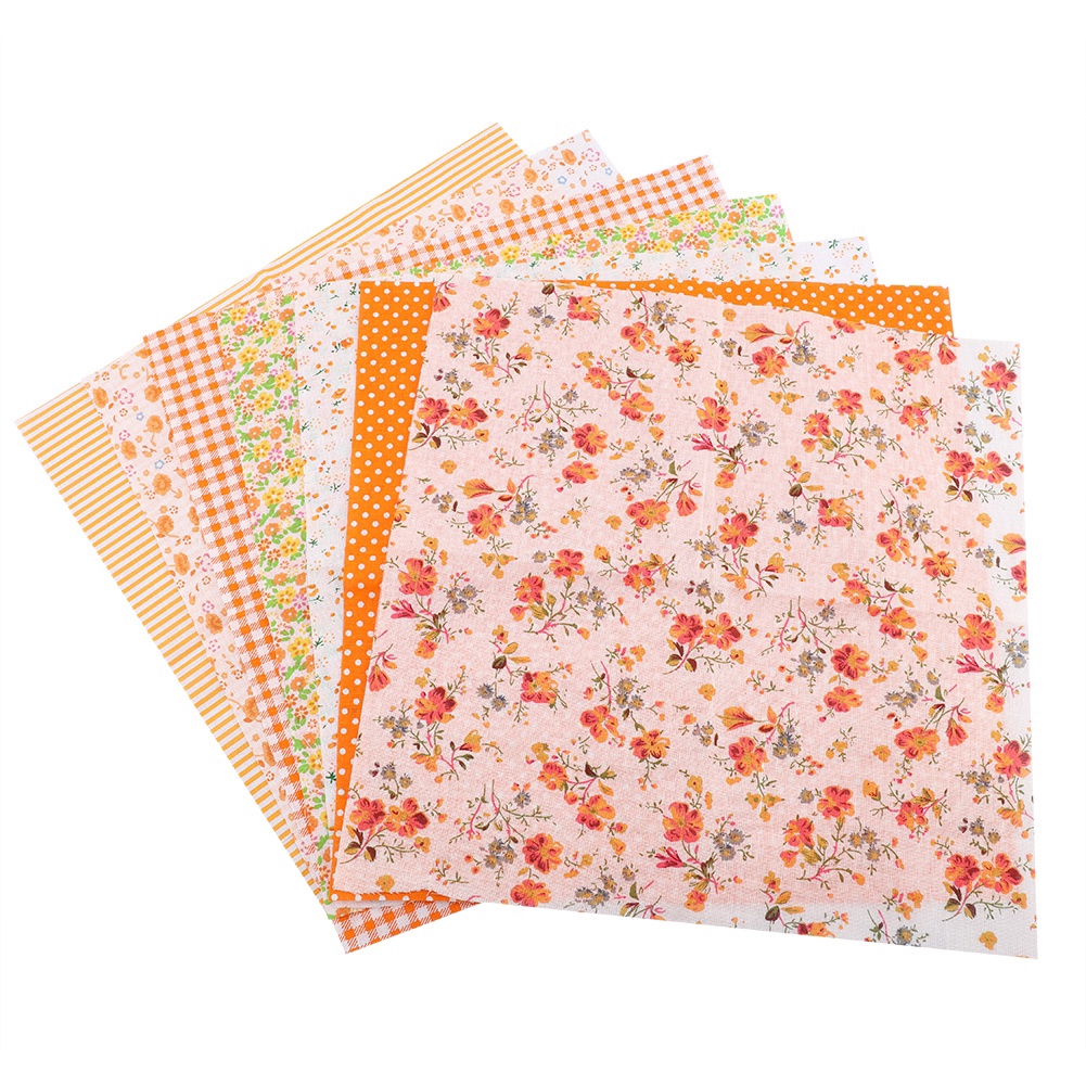 Set 7 tấm vải cotton 25 * 25cm cho ga giường