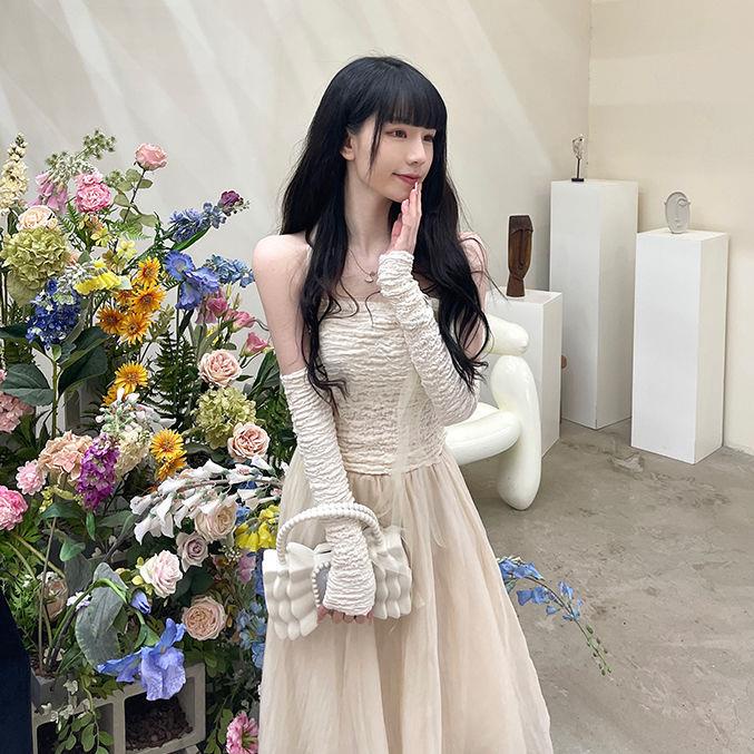 Đầm Dài Màu Trắng Trơn Phong Cách Mới Quyến Rũ Dễ Phối Đồ 2022