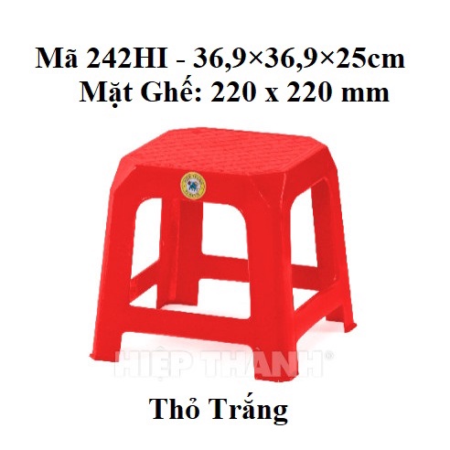 Ghế lùn xanh đỏ nhựa Hiệp Thành chính hãng nhiều size nhiều màu