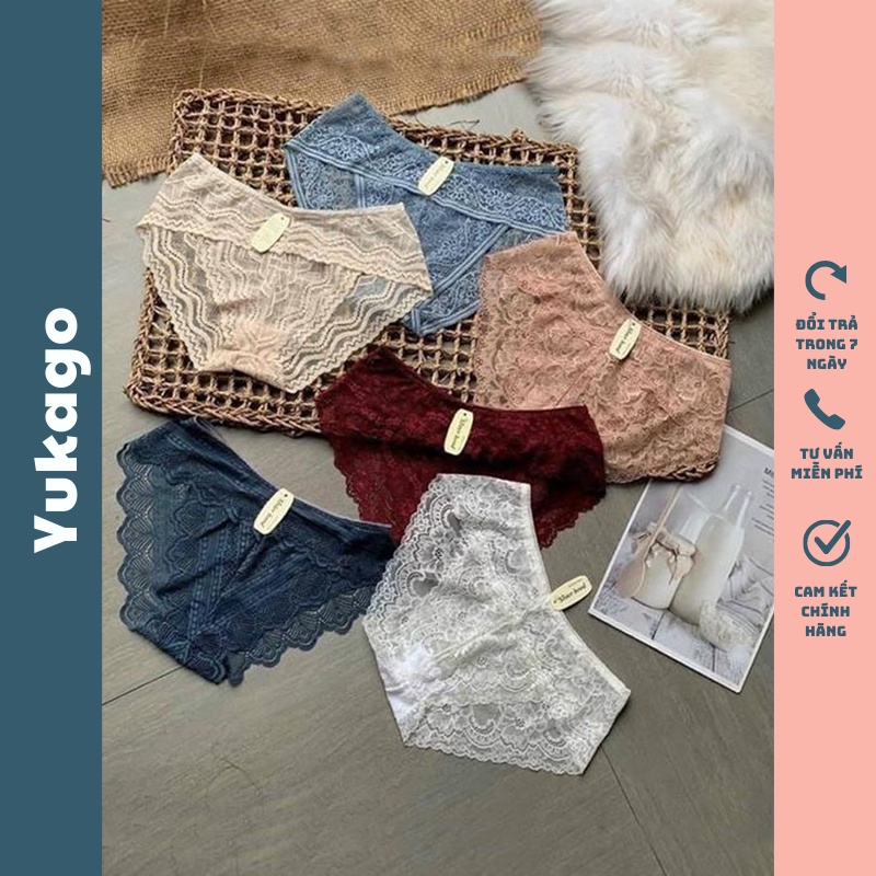 Quần lót ren cotton Thái quần chip cạp to lưng cao sexy vải ren mềm mại gợi cảm YUKAGO PVN17133 | WebRaoVat - webraovat.net.vn