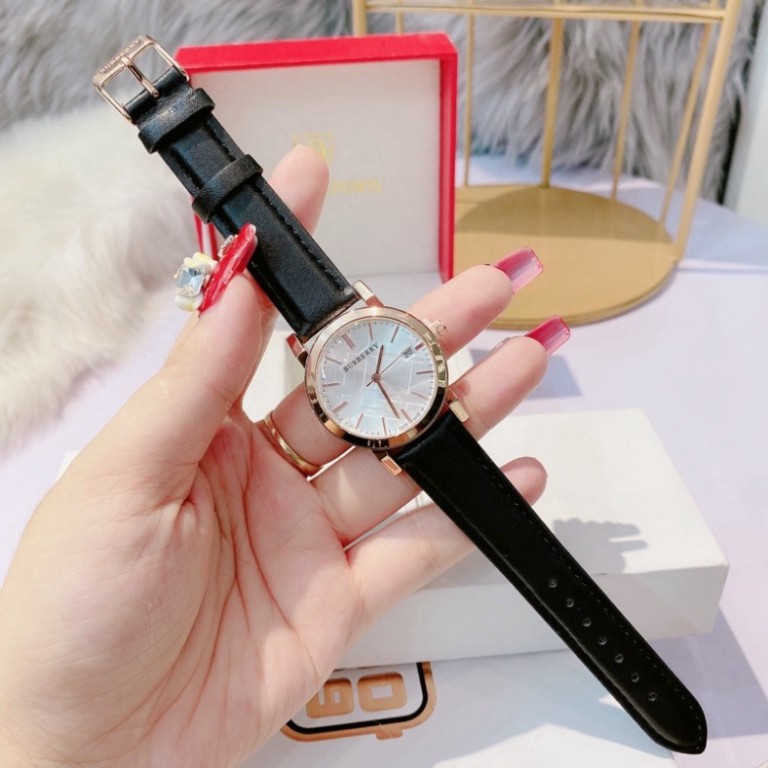 Đồng hồ nữ Bbr mặt tròn quai da mềm siêu bền , đồng hồ chống nước tốt