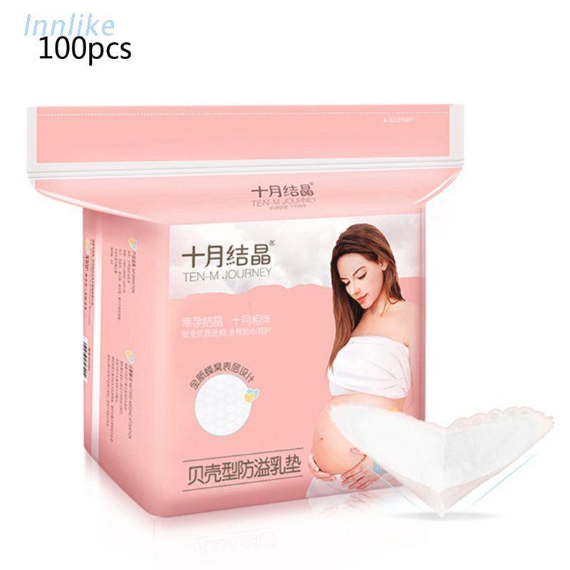 (Hàng Mới Về) Set 100 Miếng Đệm Ngực Siêu Mỏng Thoáng Khí Dùng Một Lần Tiện Dụng Cho Mẹ Bỉm Sữa