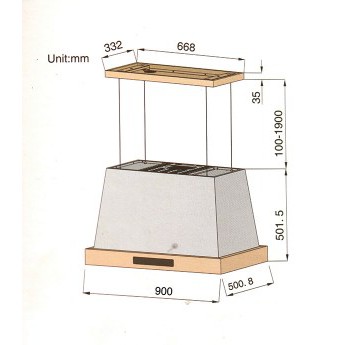 Máy hút mùi treo trần Spelier  SP 860GT (Hàng chính hãng)