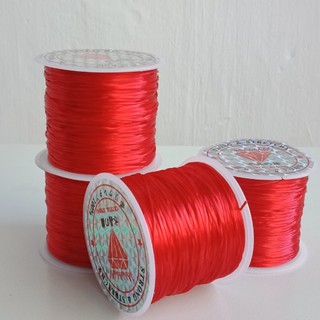 1 cuộn chỉ chun tơ co giãn màu đỏ chỉ gân xỏ vòng tay - moon shop