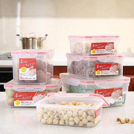 Hộp đựng thực phẩm kín hơi và chống tràn INOMATA NHẬT BẢN sử dụng trong lò vi sóng đủ size